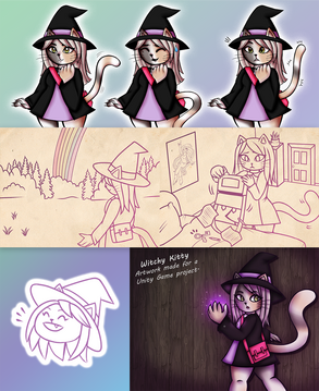 Witchy Kitty Unity Game Project Artwork